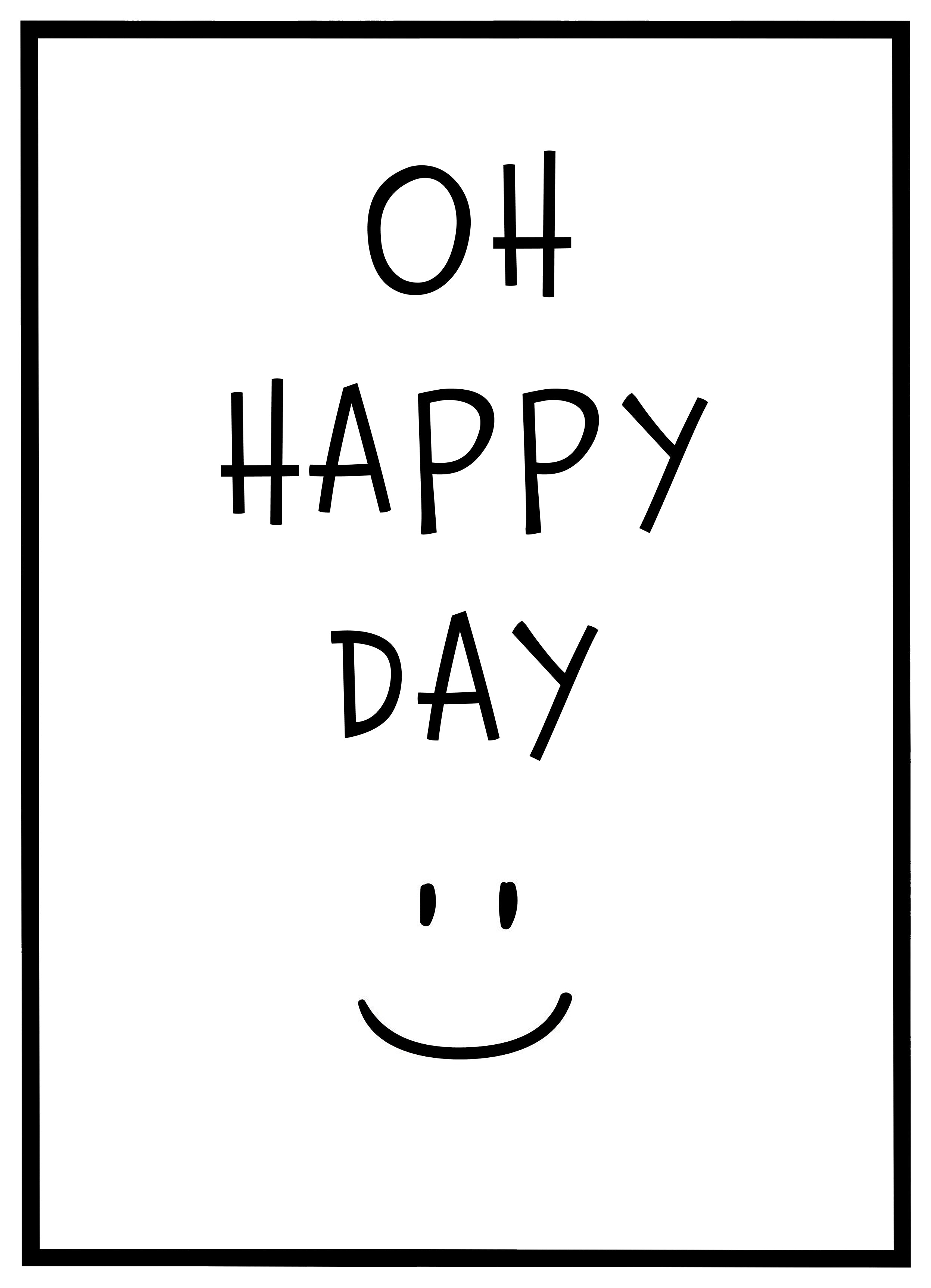 Oh Happy Day Plakat Bareplakater.dk bareplakater