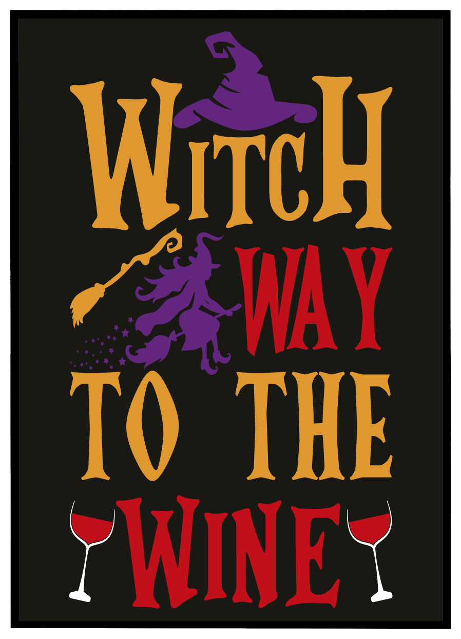 Halloween - Witch way to the Wine - Plakat