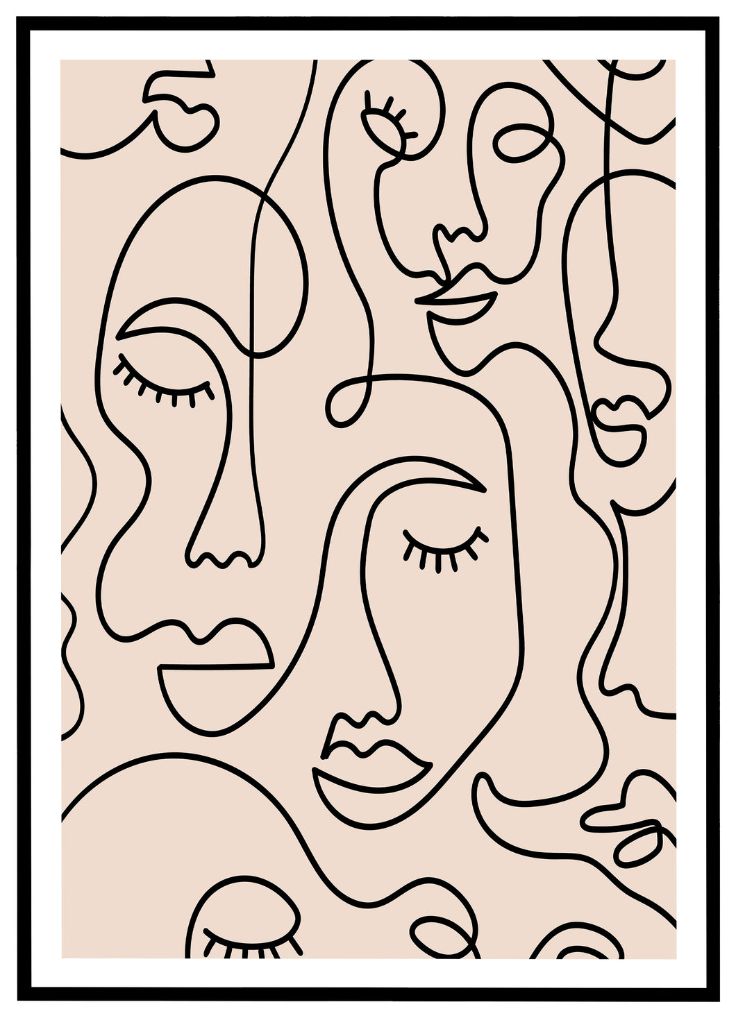 Abstract Faces No.2 - Plakat