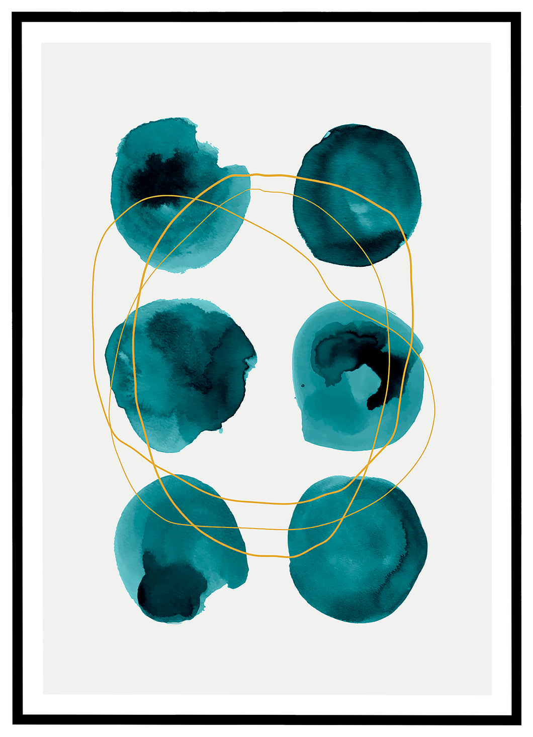 Abstract Green Circles - Plakat