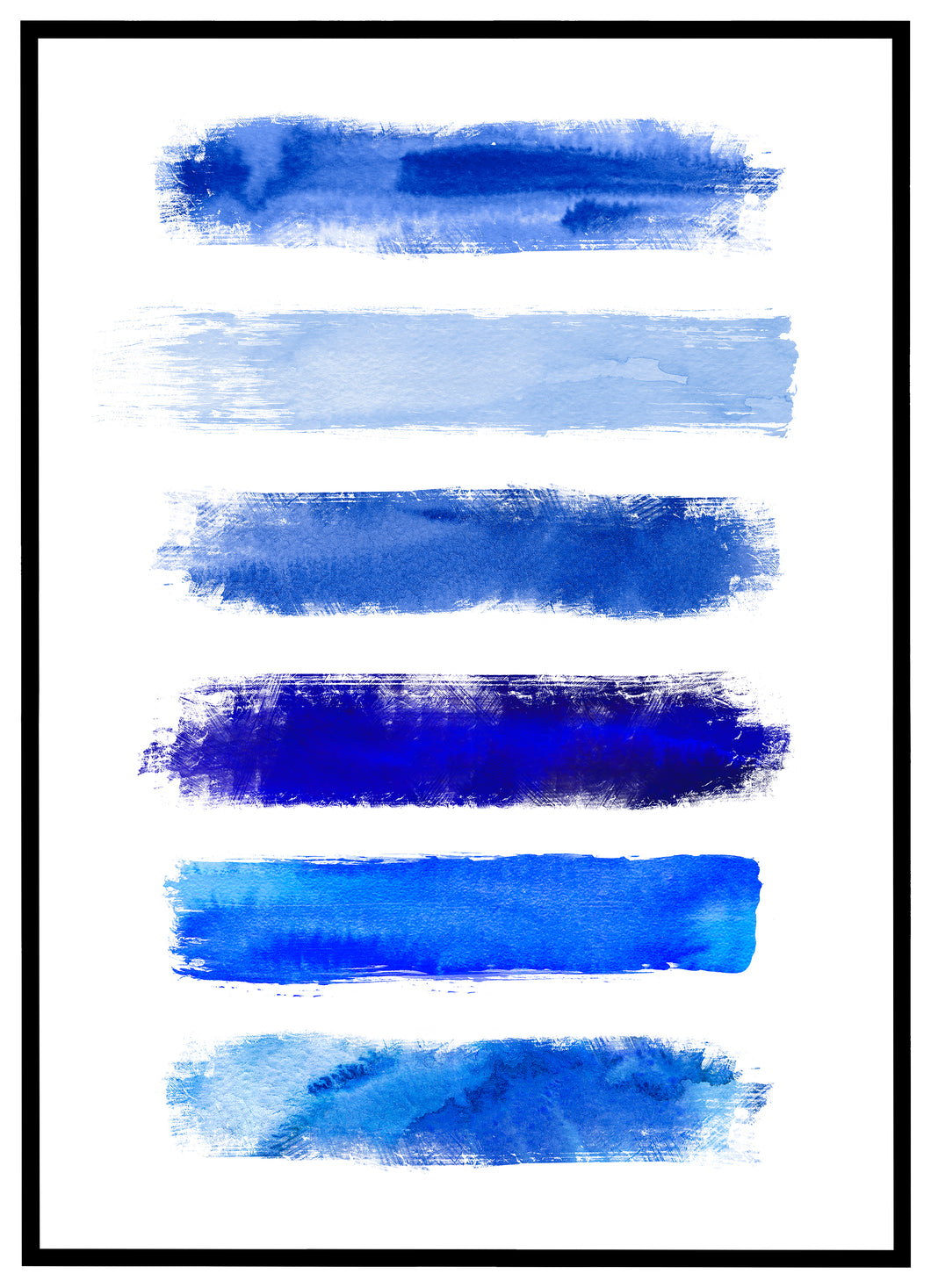 Abstrakt Blå Linjer - Plakat