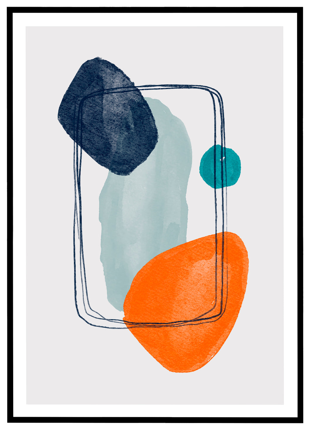 Abstrakt Vandfarver No.2 - Plakat