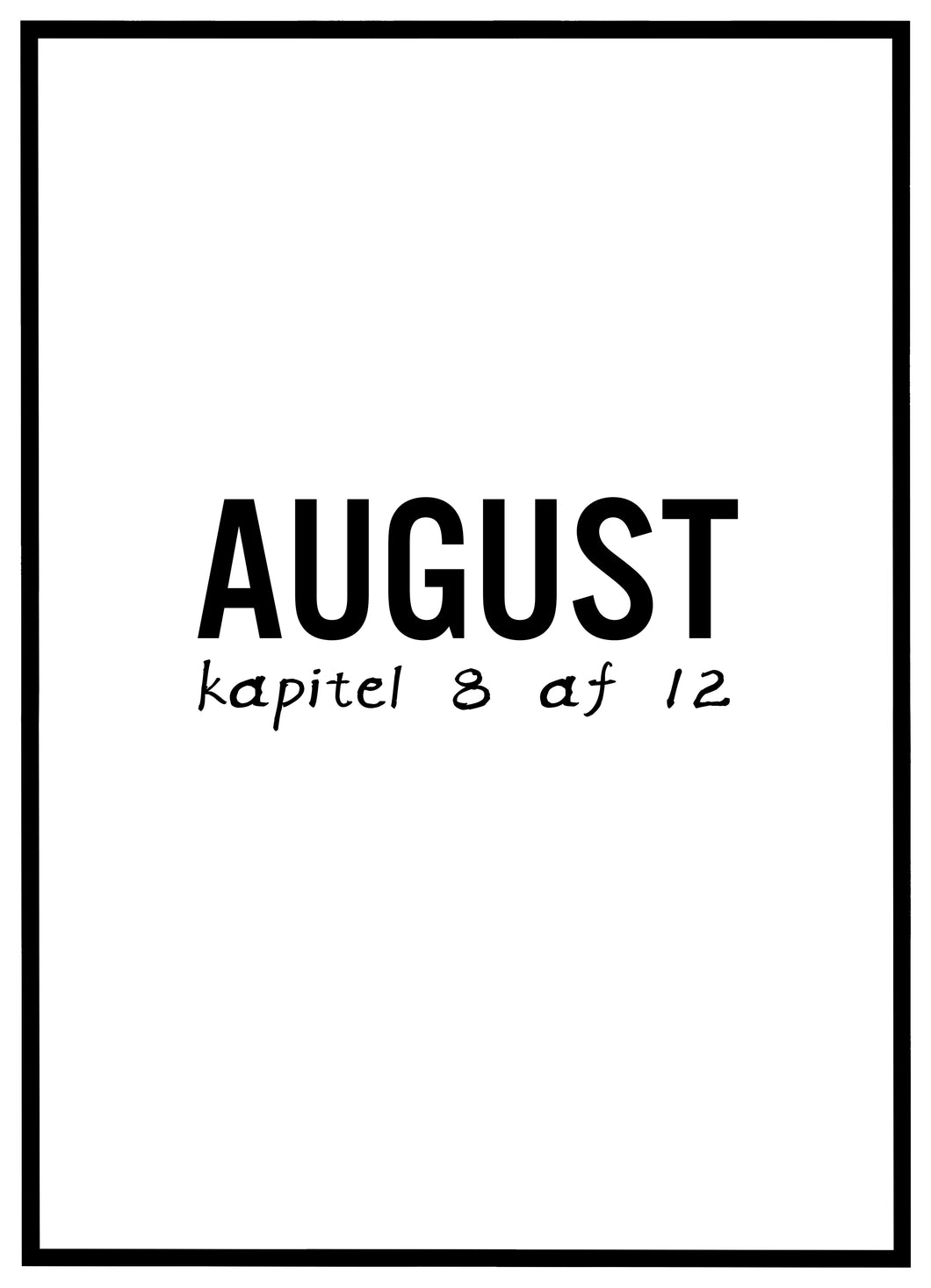 August - Plakat