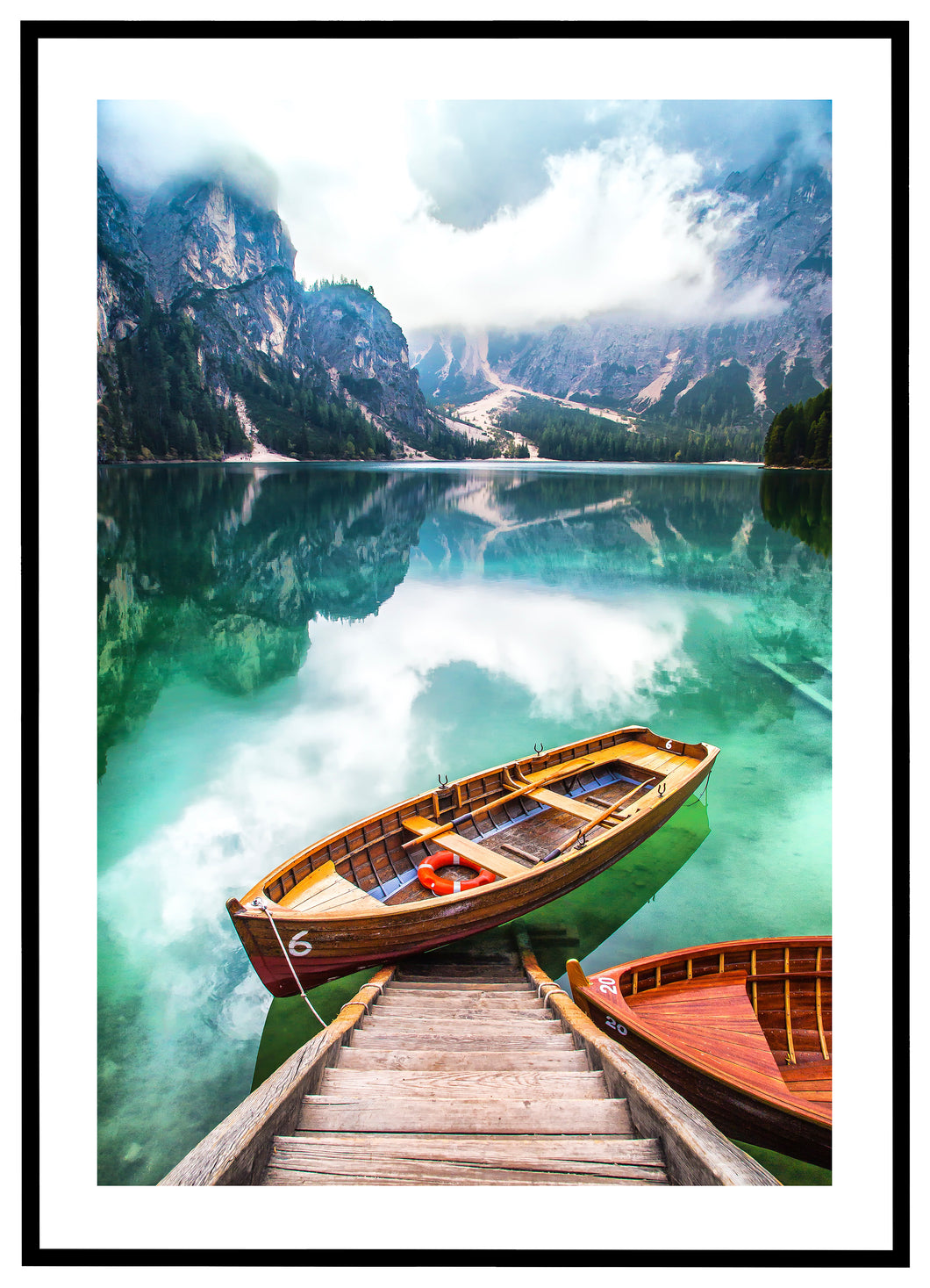 Boat on a Lake - Plakat