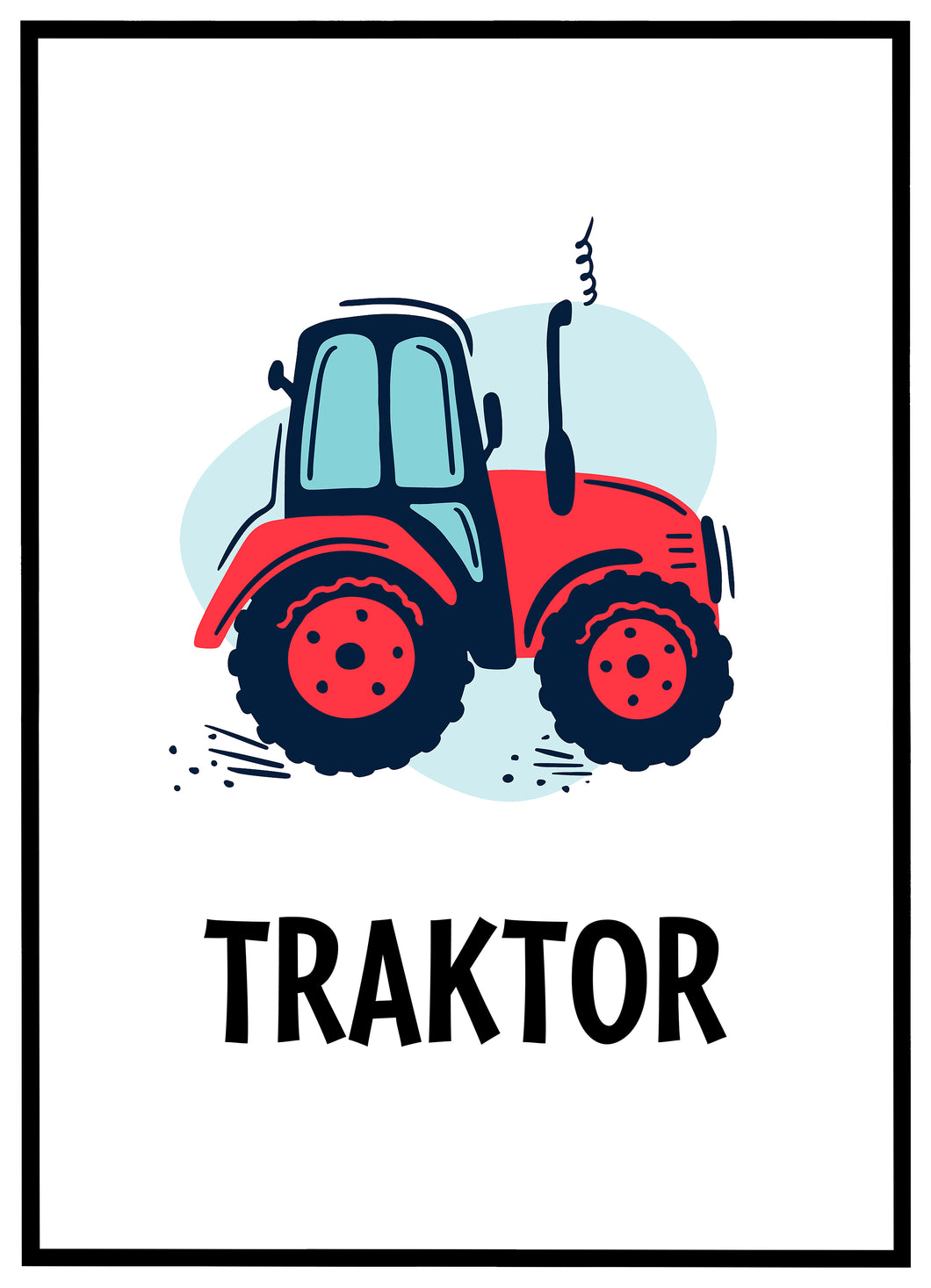Traktor - Børneplakat