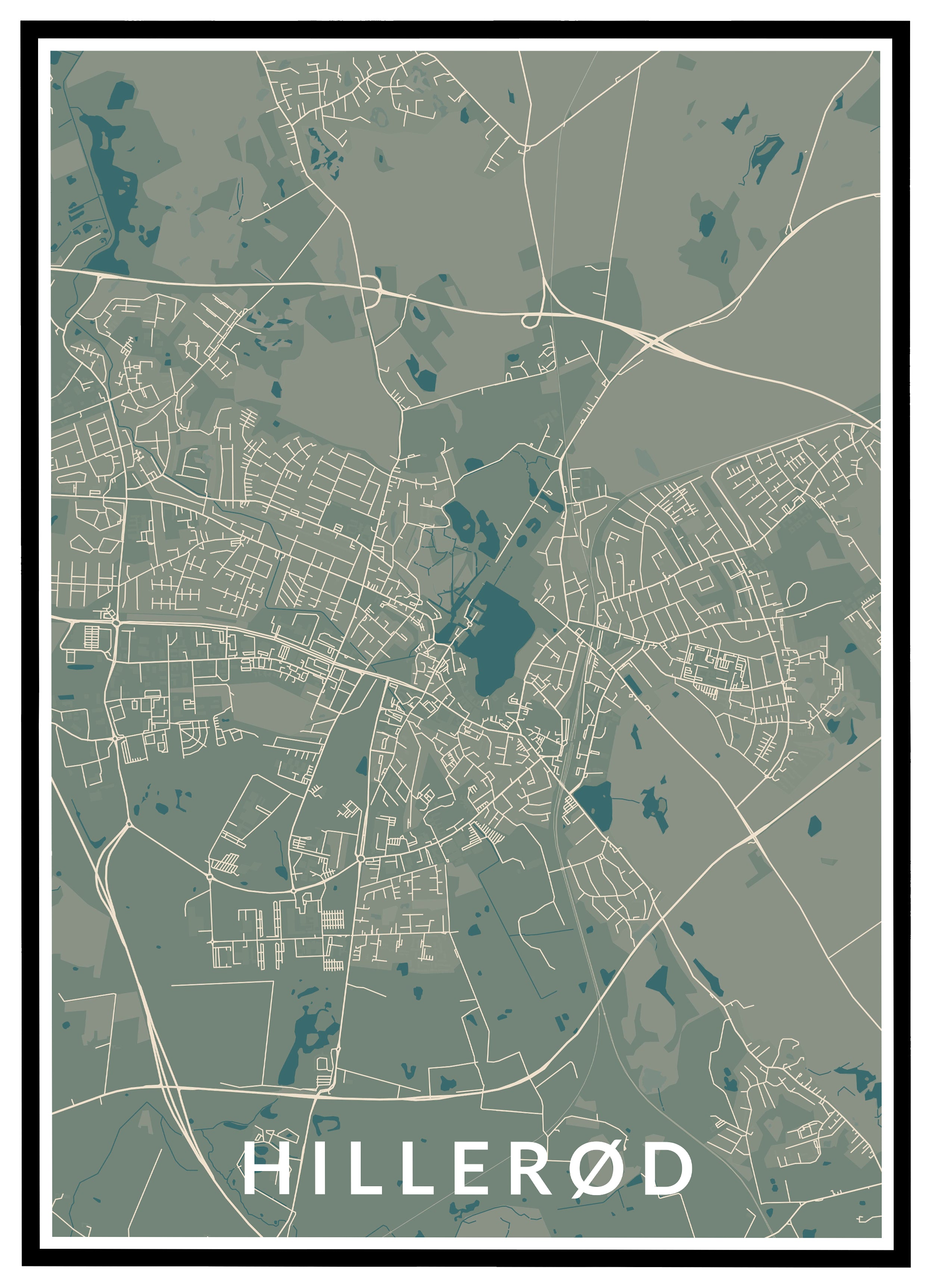 Hillerød - Plakat - Bareplakater.dk – bareplakater