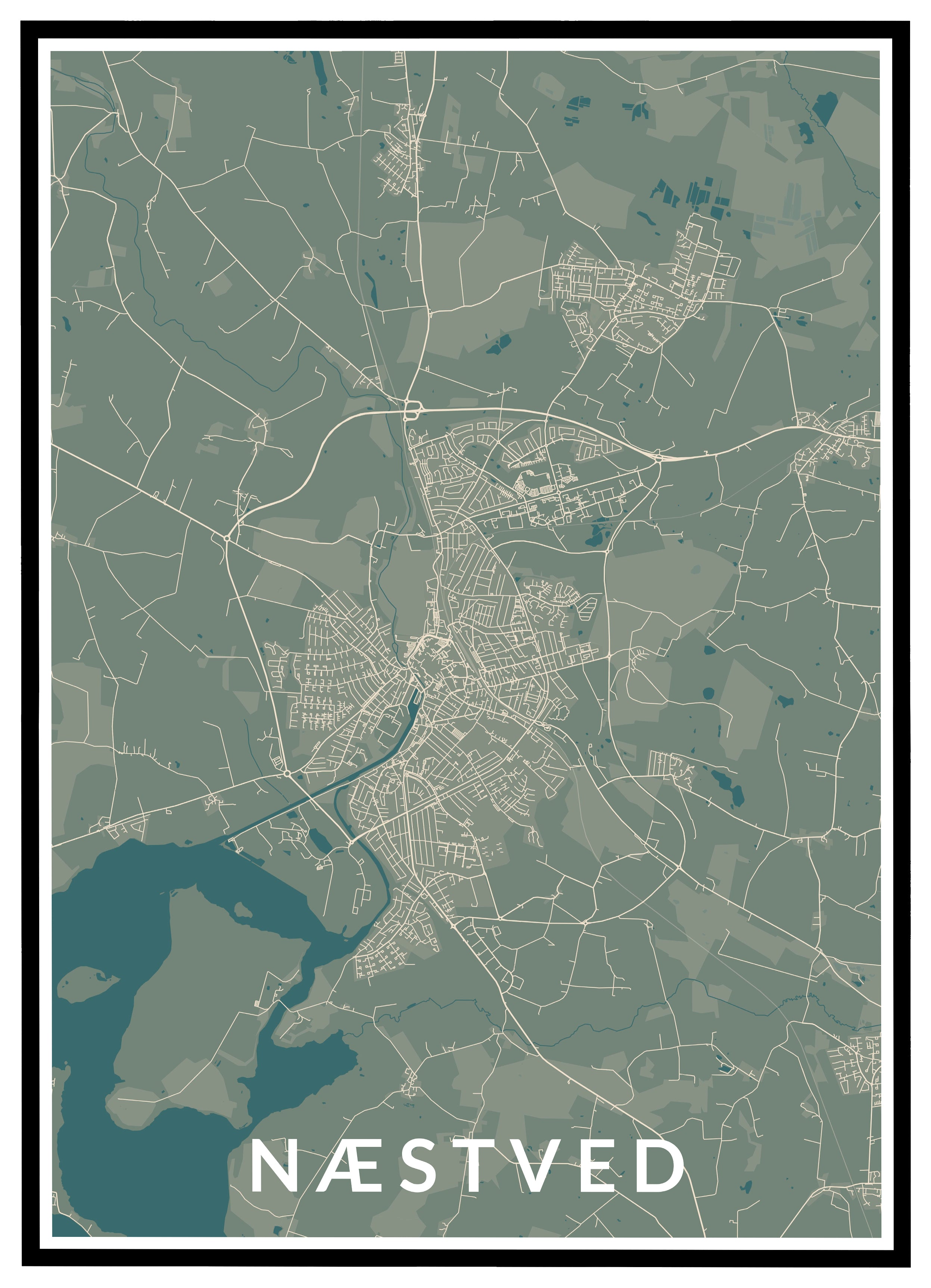 Næstved - Plakat - Bareplakater.dk – bareplakater