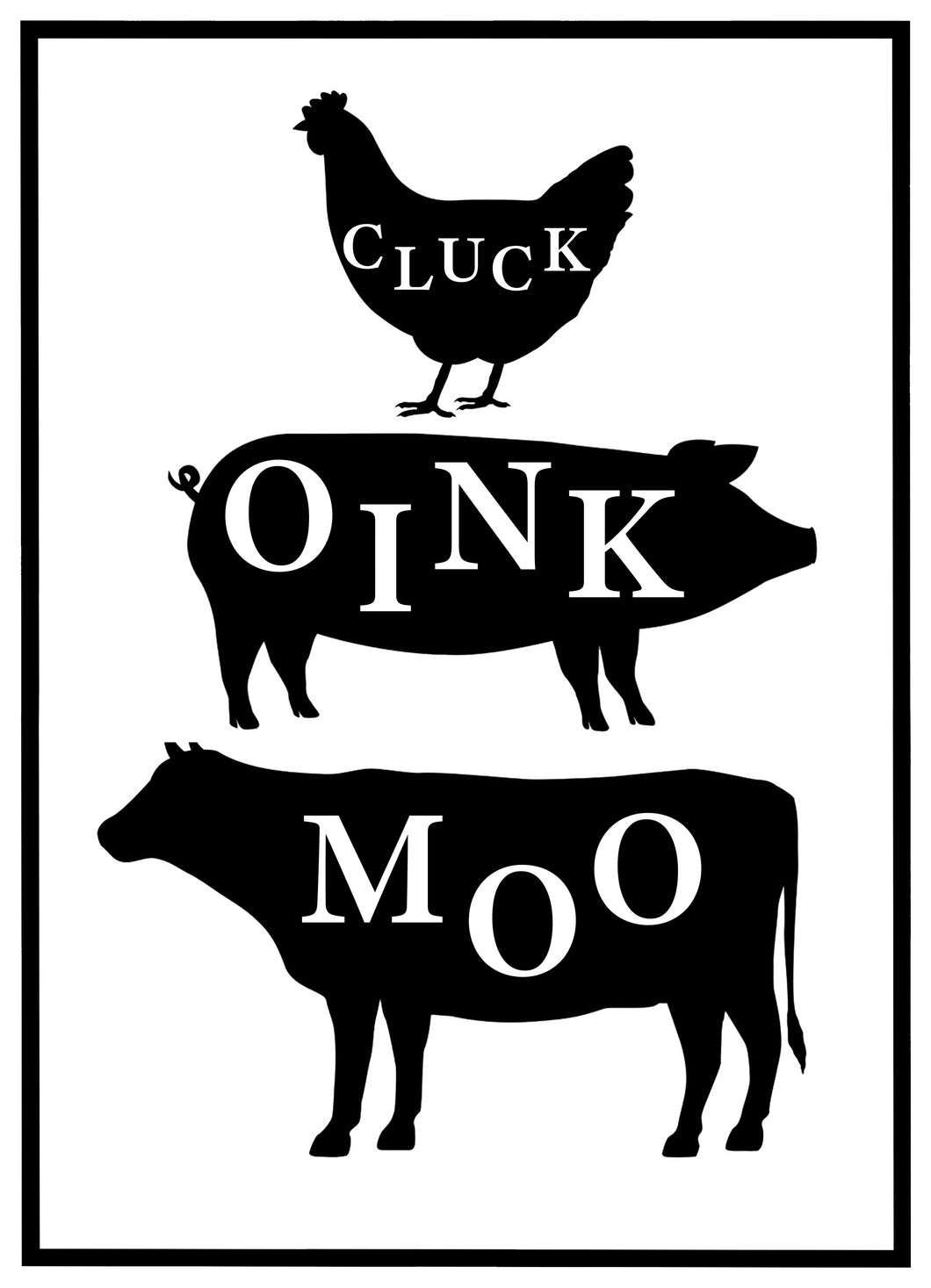 Cluck, Oink, Moo - Plakat
