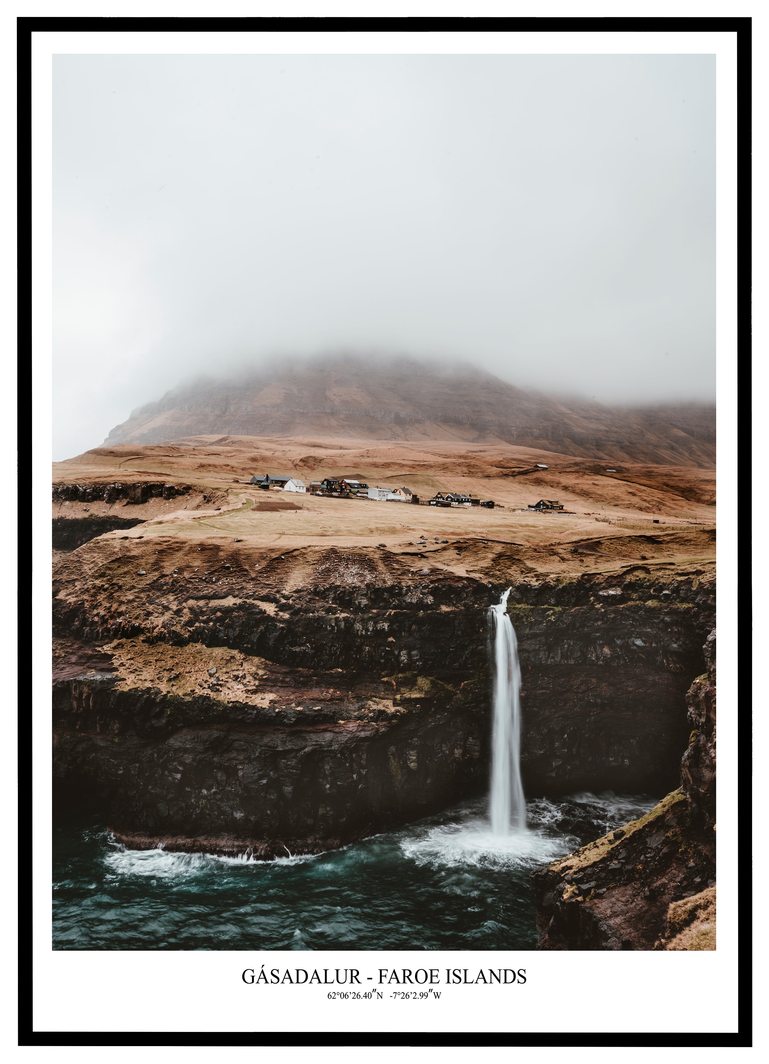 Gásadalur, Færøerne - Plakat