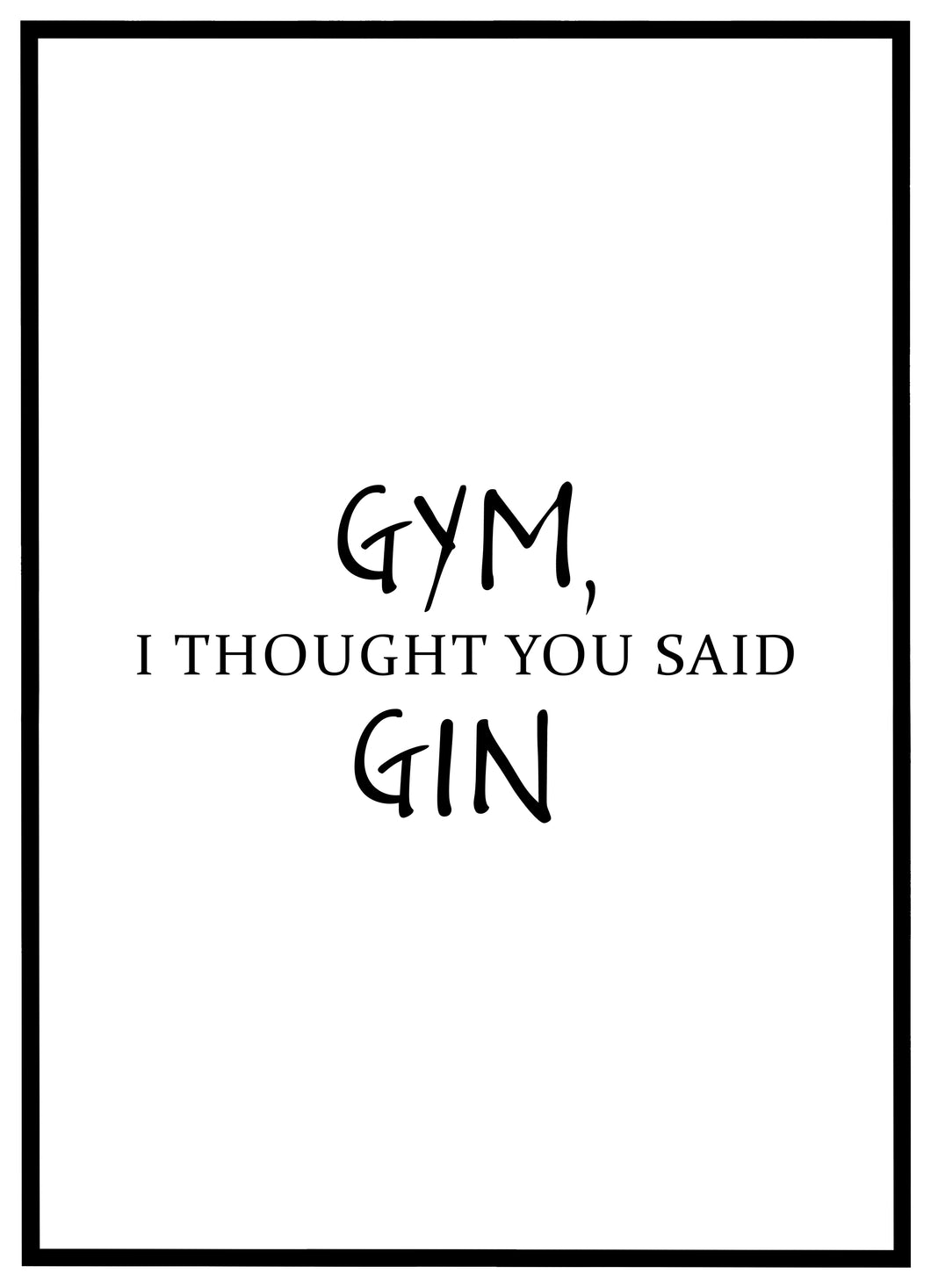 Gym Gin - Plakat