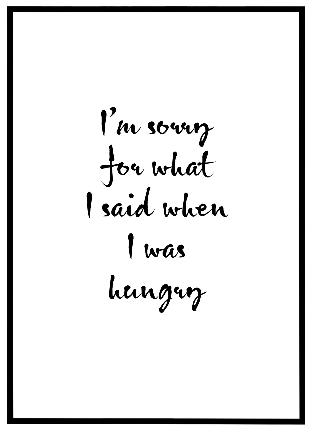 Hungry - Plakat