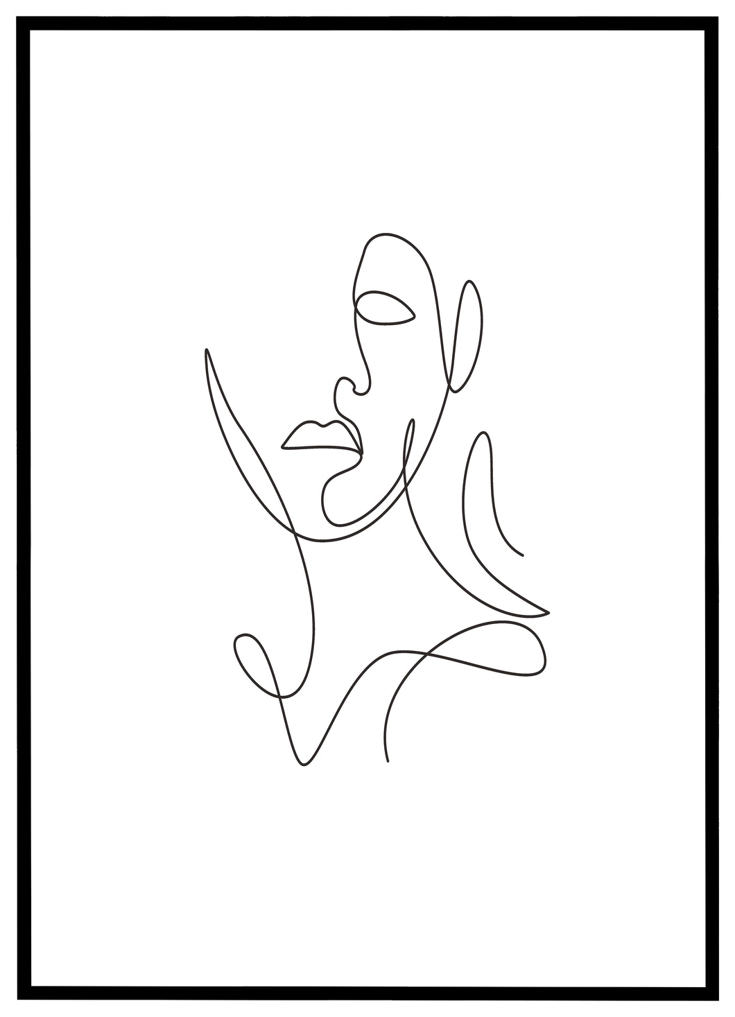 Line Drawing Woman - Plakat