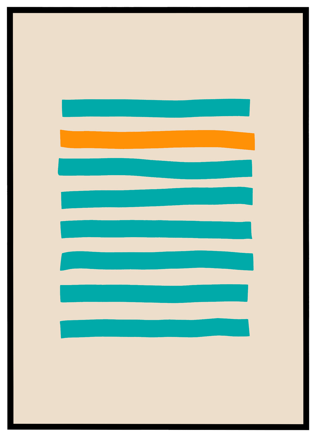 Minimalistic Blue Lines - Plakat