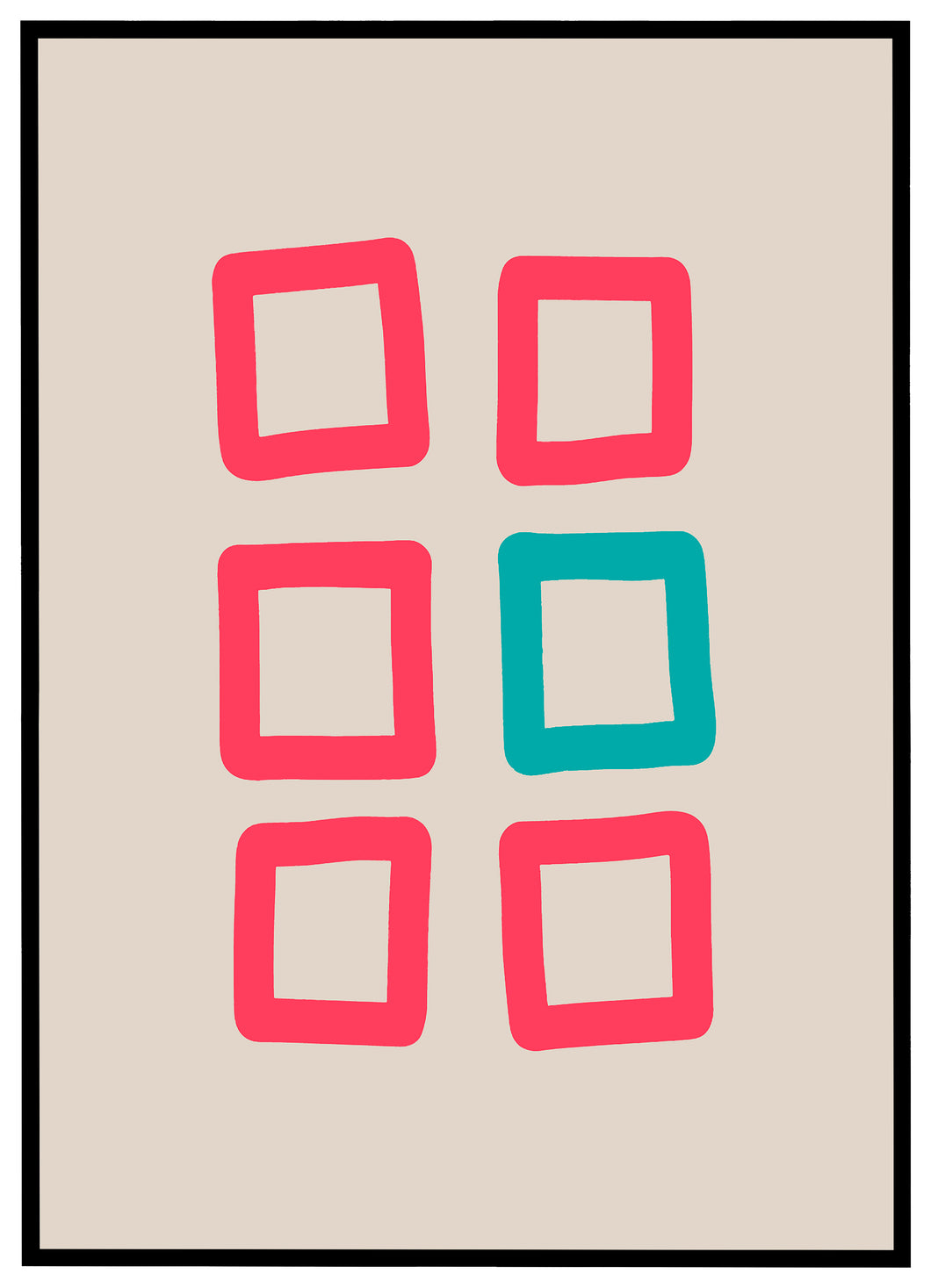 Minimalistic Squares - Plakat