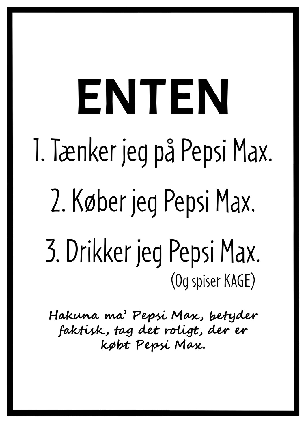 Pepsi Max - Plakat
