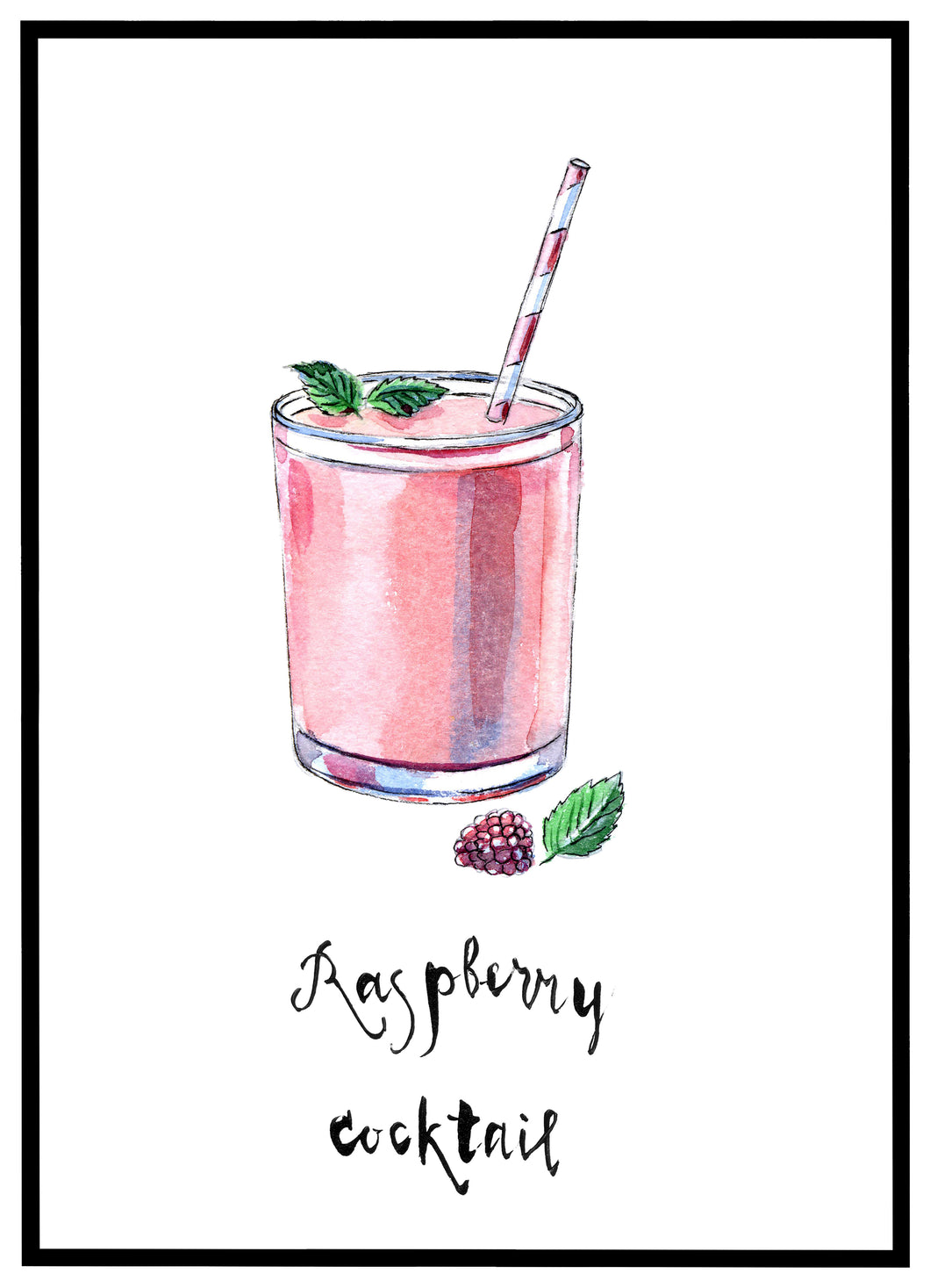 Raspberry Cocktail - Plakat