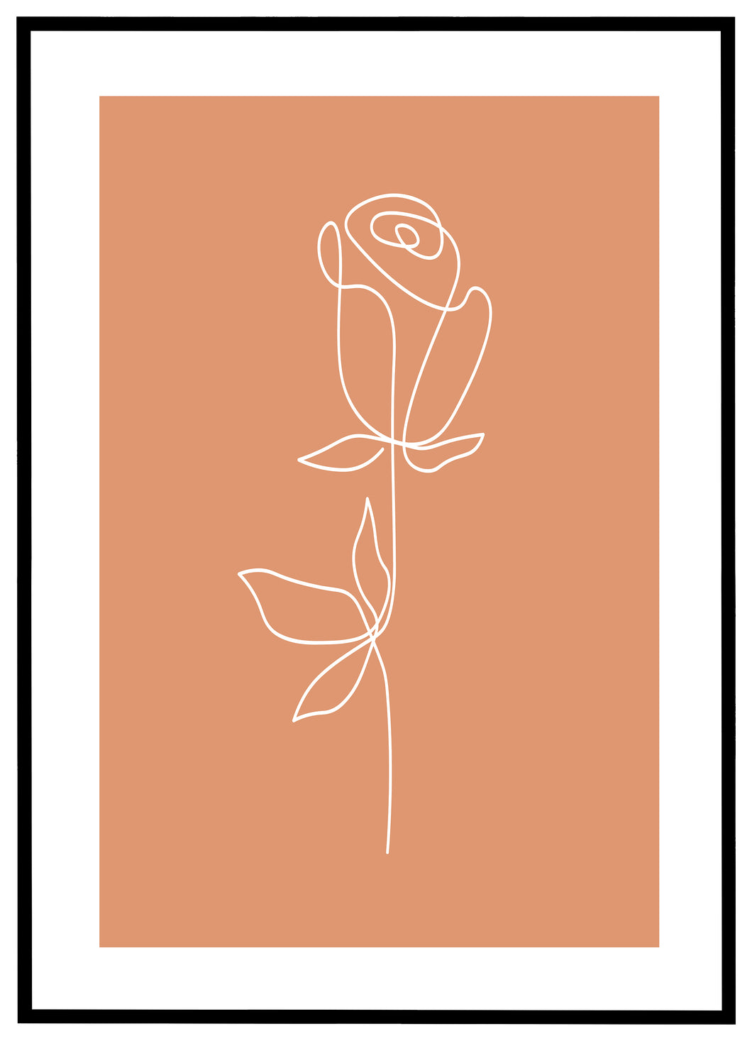 One Line Rose - Plakat