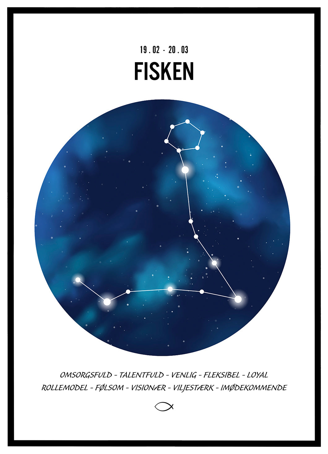Stjernehimmel plakat - Fisken