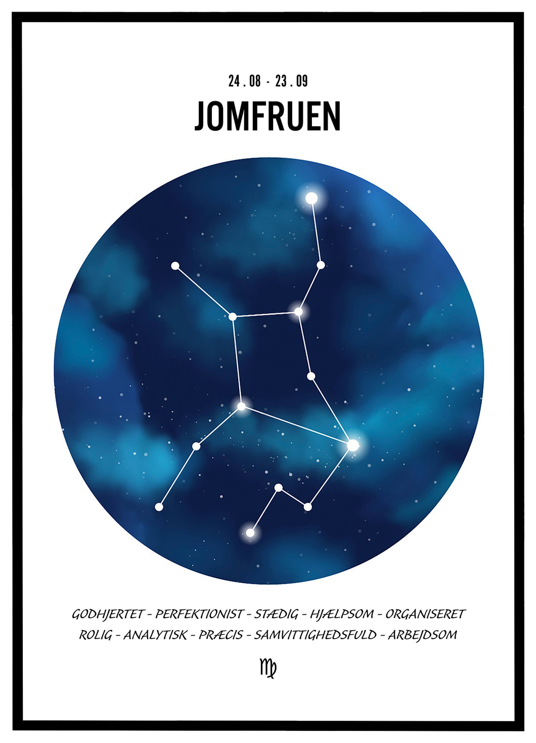 Stjernehimmel plakat - Jomfruen