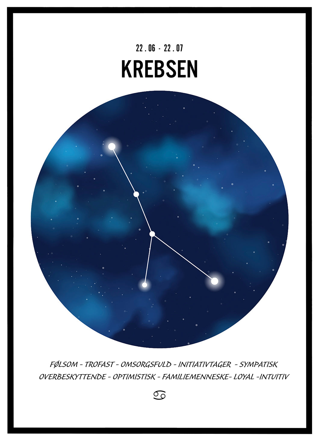 Stjernehimmel plakat - Krebsen