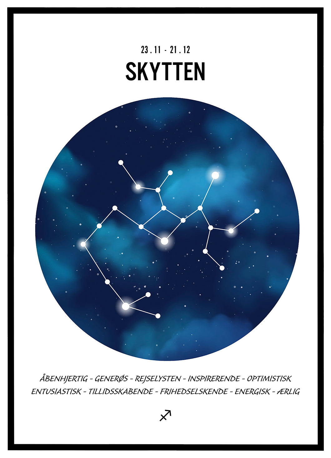 Stjernehimmel plakat - Skytten