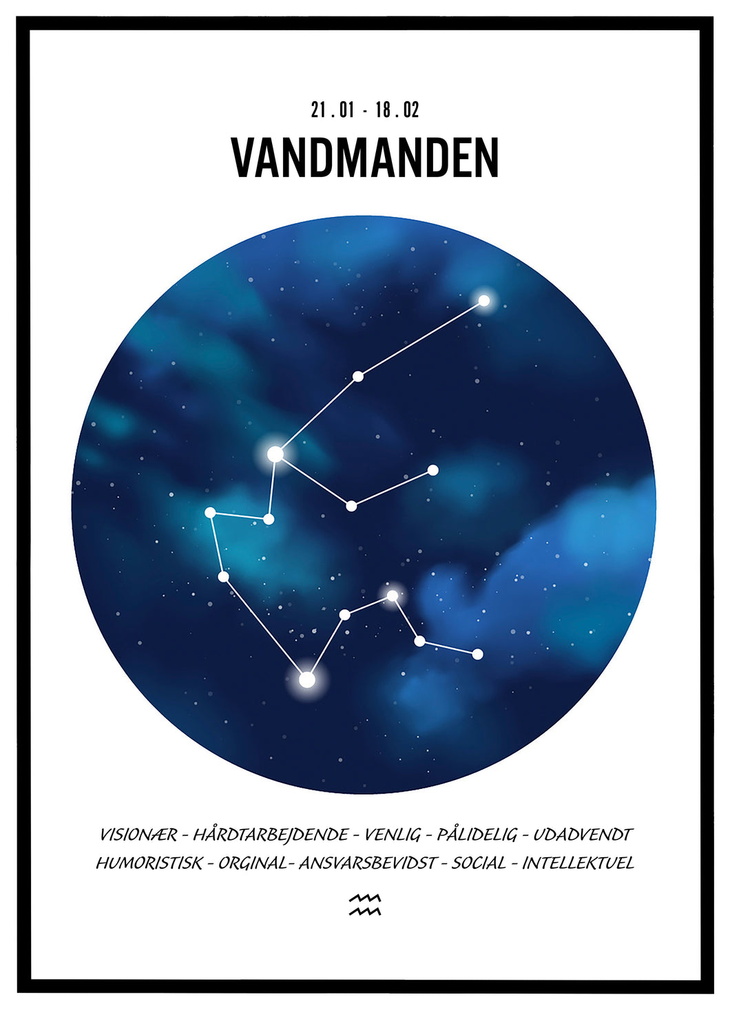Stjernehimmel plakat - Vandmanden