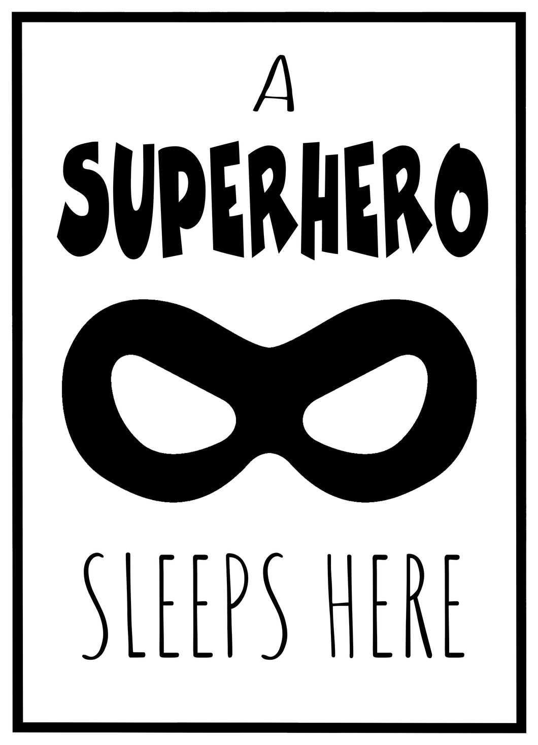 Superhero Sleeps Here - Plakat