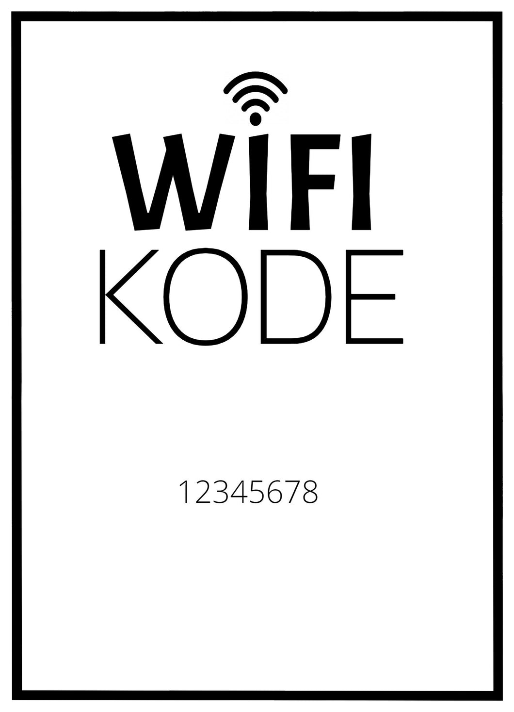 Wifi Kode - lav din egen